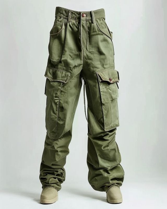 Pantalón Cargo Verde Militar